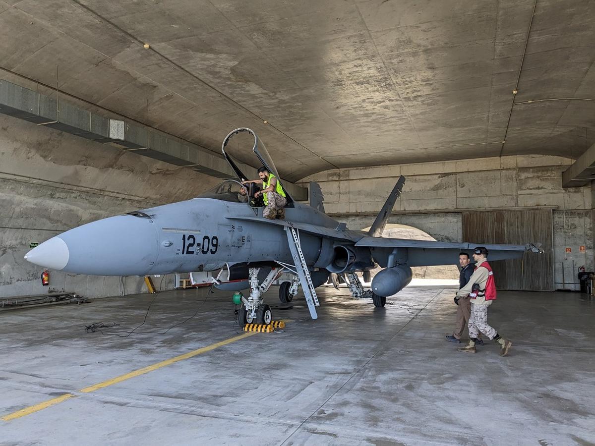 Seis cazas F-18 de la base de Torrejón han aterrizado en Palma para participar en el ejercicio