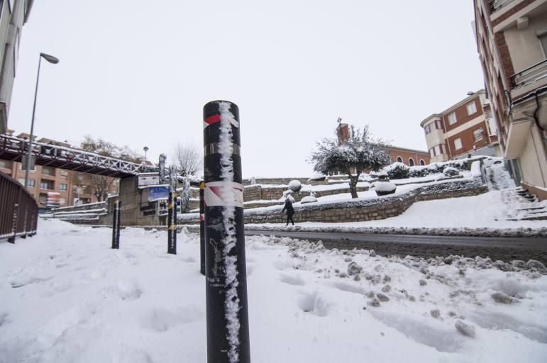 Así ha sido la nevada en Benavente.