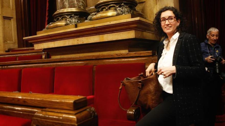 Marta Rovira al Parlament de Catalunya.
