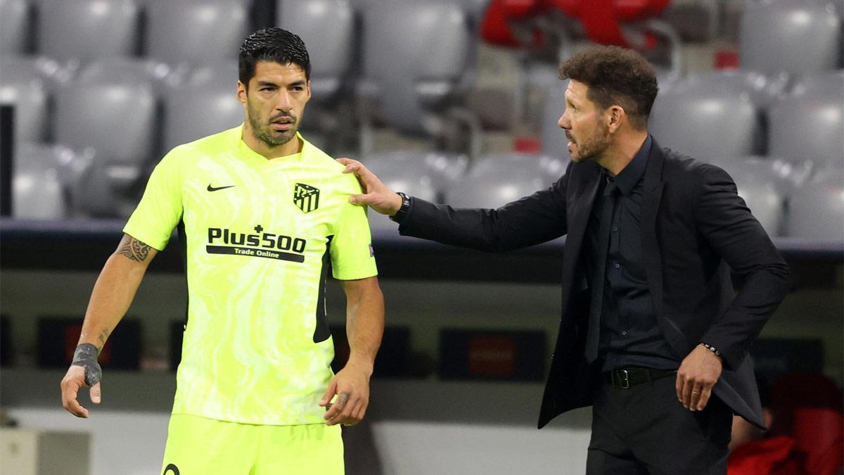 Luis Suárez, con Simeone