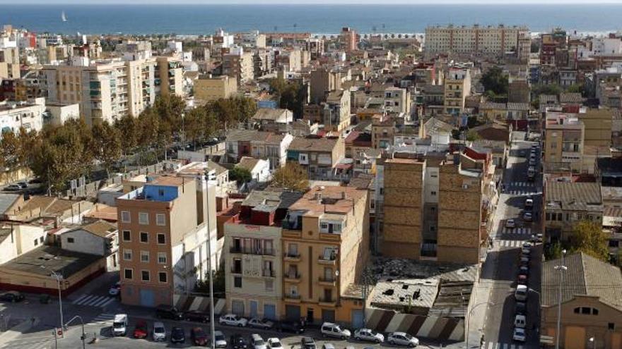 Vista panorámica del barrio del Cabanyal.