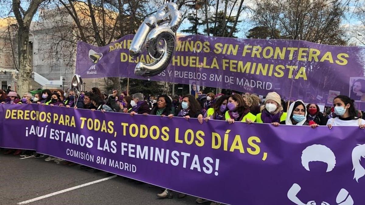 Manifestación de la Comisión 8M en Madrid