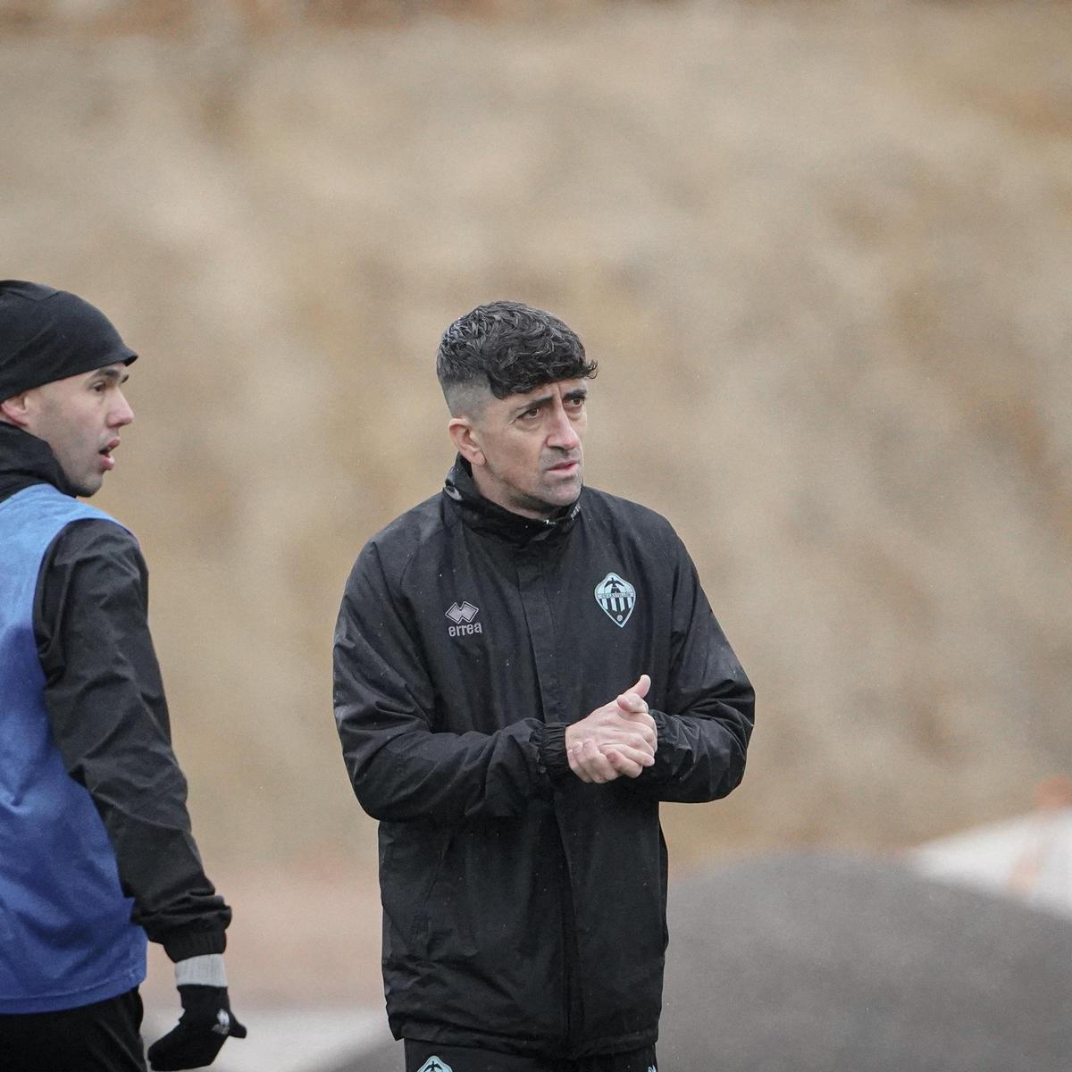 Pablo Hernández durante el entrenamiento de este miércoles.