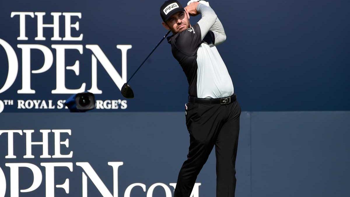 Louis Oosthuizen, durante su estreno en el Open.