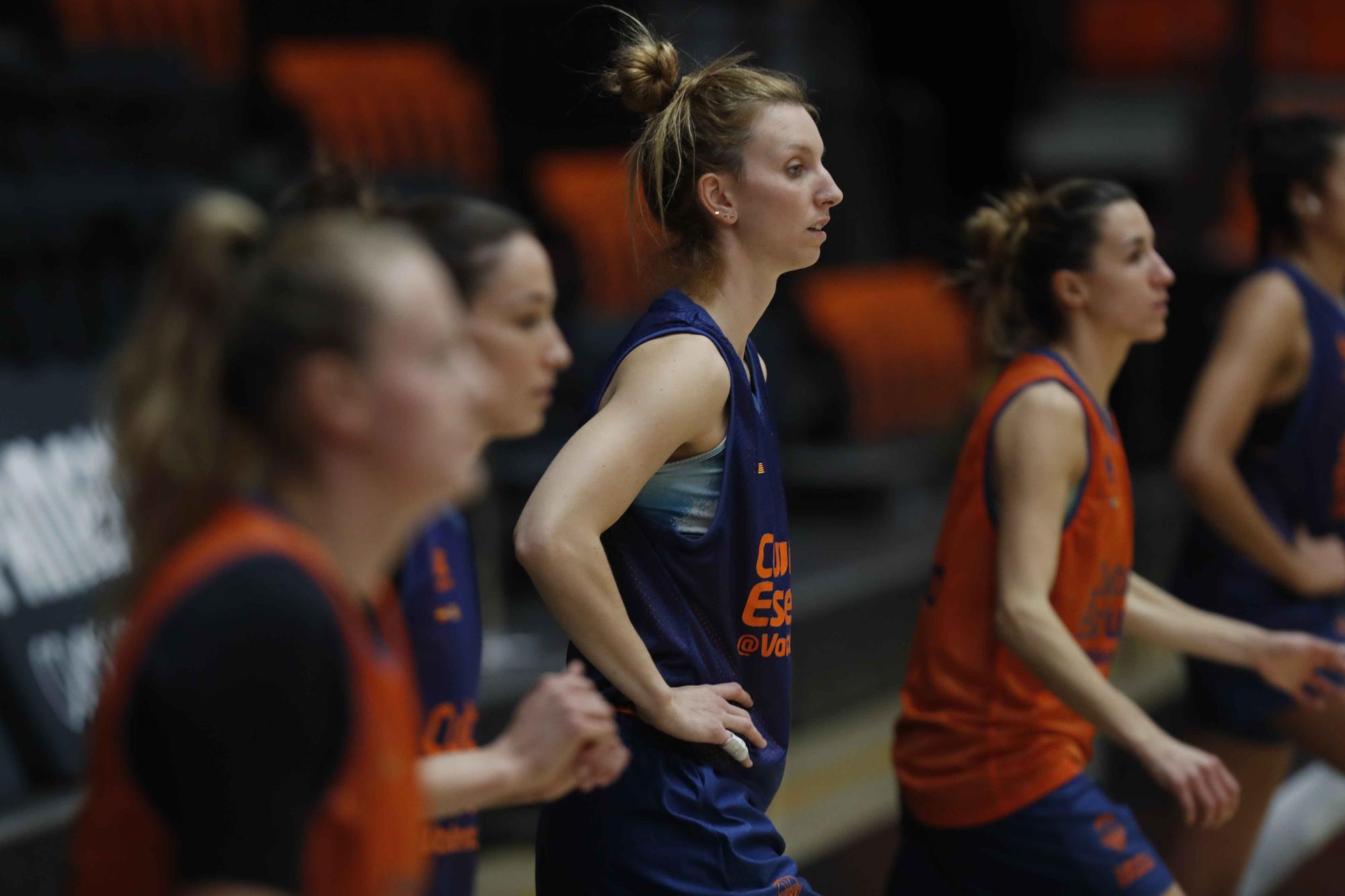 Último entrenamiento de Valencia Basket antes del partido de Eurocup Women frente al Fuenlabrada