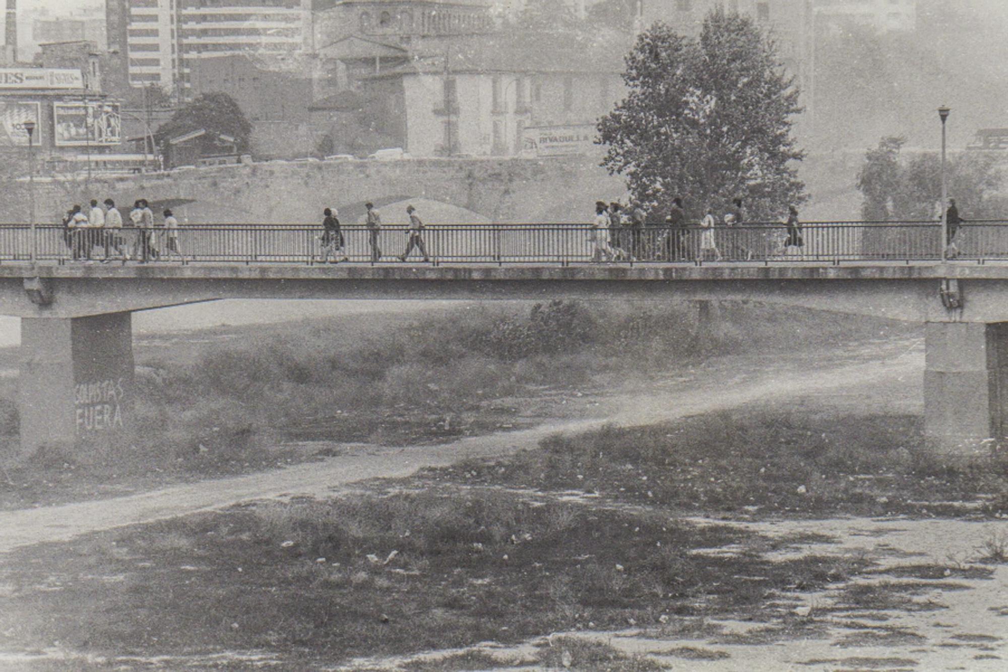 Así era el rio Turia en València antes de convertirse en un jardín