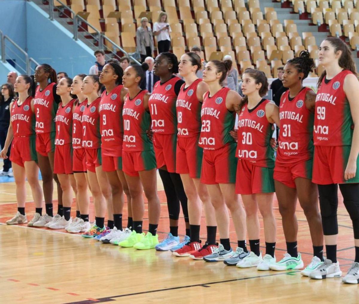 Portugal, en uno de los partidos de preparación del Eurobasket. | FPB