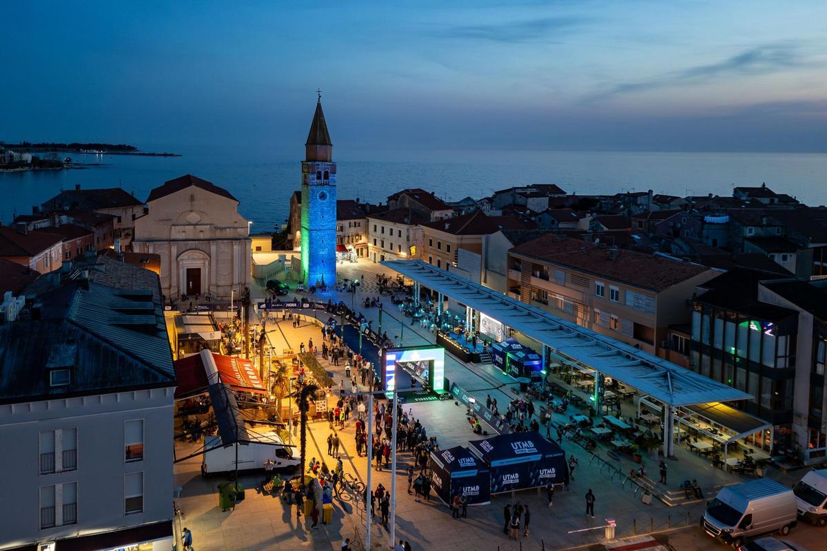 Vista panorámica de la zona de salida y meta Istria 100 by UTMB