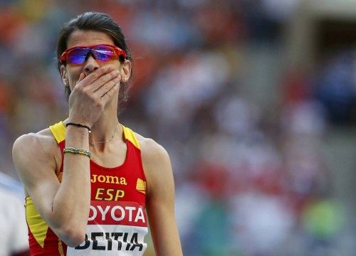 La saltadora Ruth Beitia ha ganado la medalla de bronce en la octava jornada del Mundial de Atletismo de Moscú.