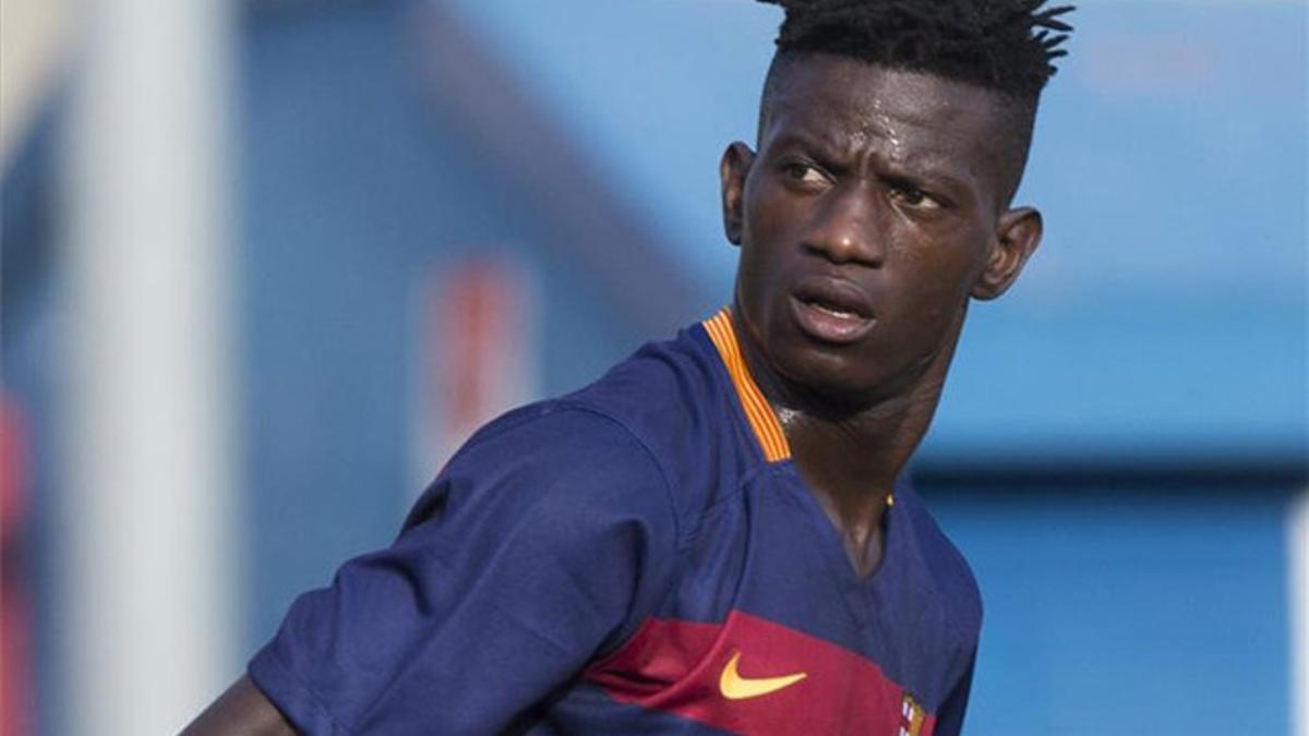 Edgar Ié, con la camiseta del FC Barcelona esta pretemporada