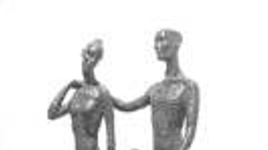 Exhiben las esculturas delpremio ciudad de badajoz