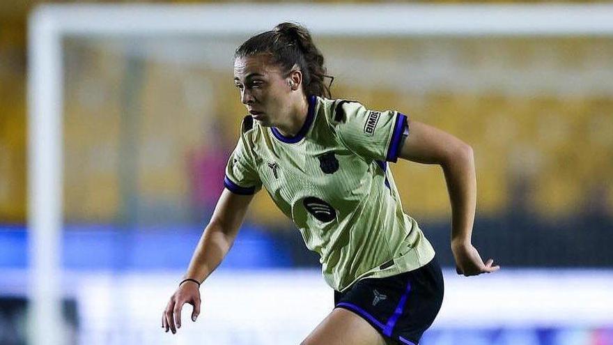 Lucía Corrales en un amistoso de pretemporada.