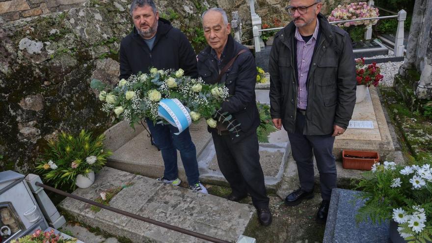 Homenaje tributado por el Foro Galicia e Valle-Inclán en Santa Mariña.