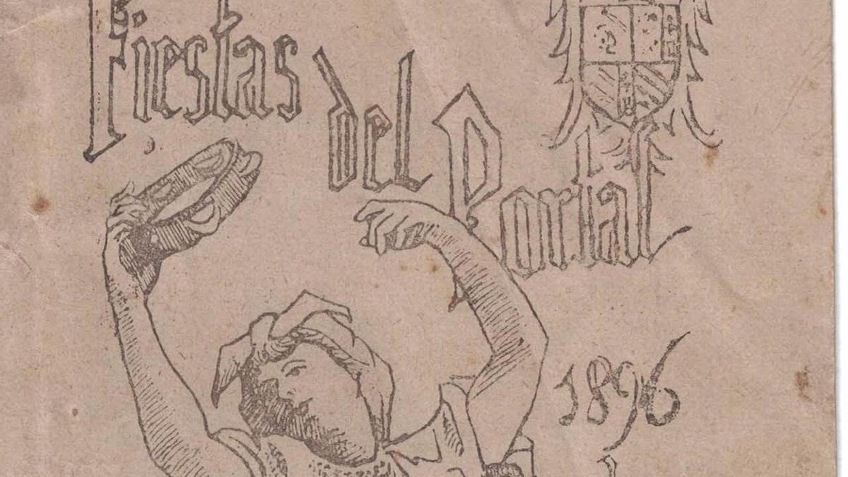 La portada del programa de las fiestas del Portal de hace 130 años.
