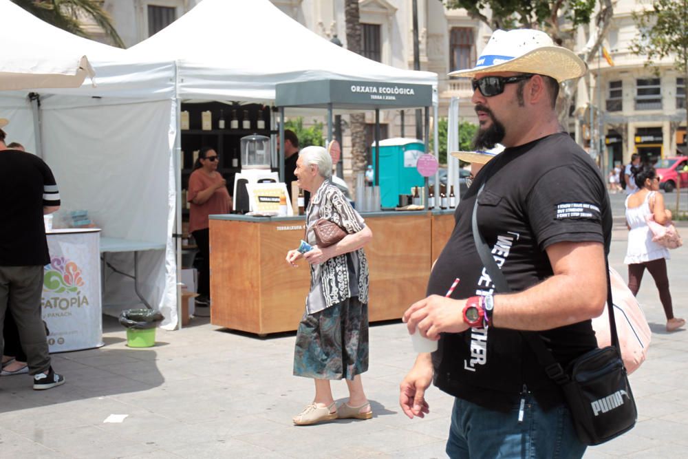 Dia de l'Orxata i la Xufa en la plaza del Ayuntamiento de València