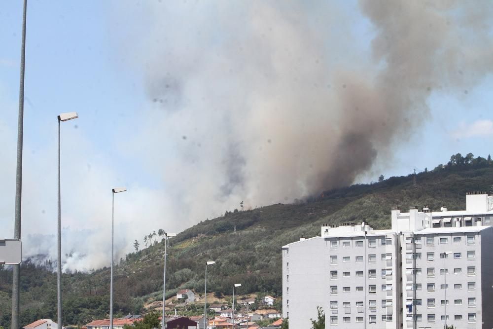 Incendio forestal en Ourense