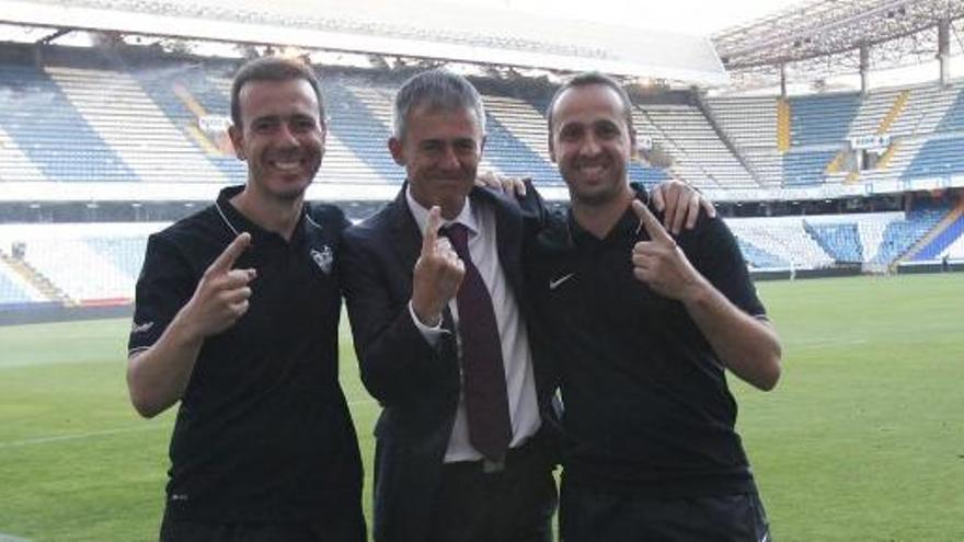 Lucas Alcaraz, junto a Jesús Cañadas y Miguel Ángel Campos, su equipo de trabajo