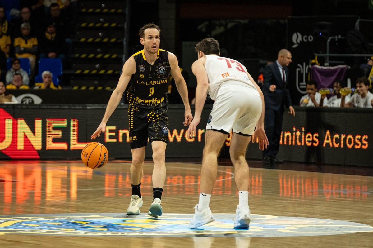 Huertas, en el duelo frente al Nymburk de hace 20 días en el Santiago Martín.