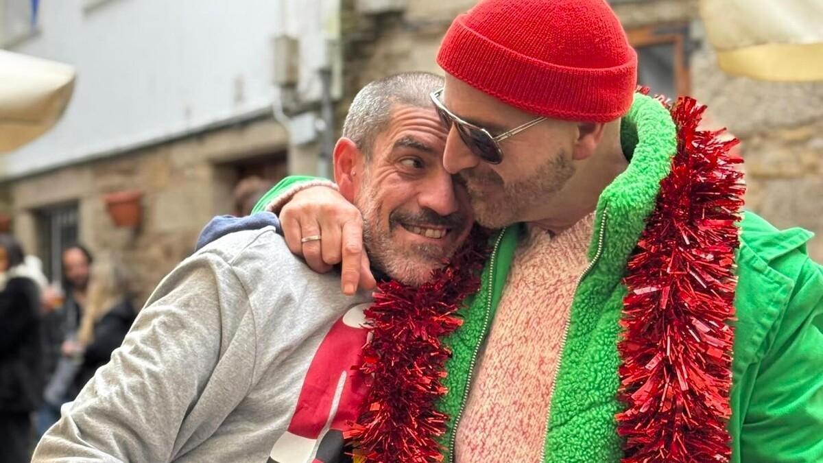 Dous dos asistentes á festa do Gamela 'La Marimorena' o pasado ano