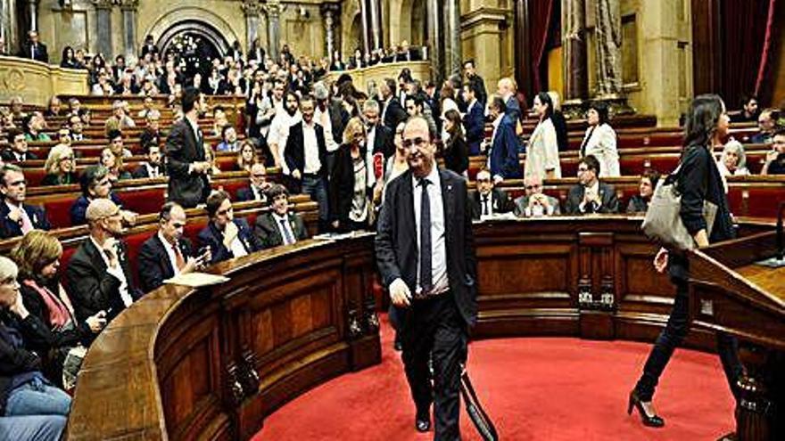 El ple del Parlament que va declarar la DUI el 27 d&#039;octubre de 2017.