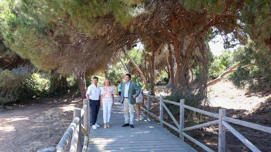 Marbella renueva la pasarela de la senda litoral en las Duna