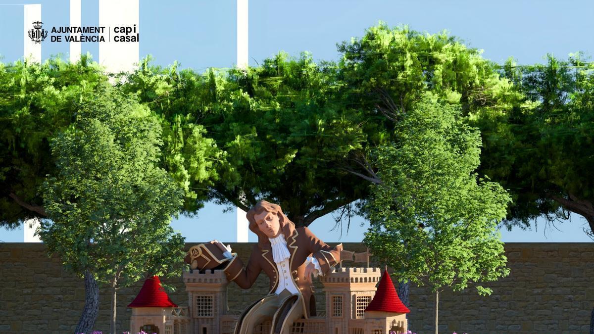 El futuro Gulliver II situado en el viejo cauce.