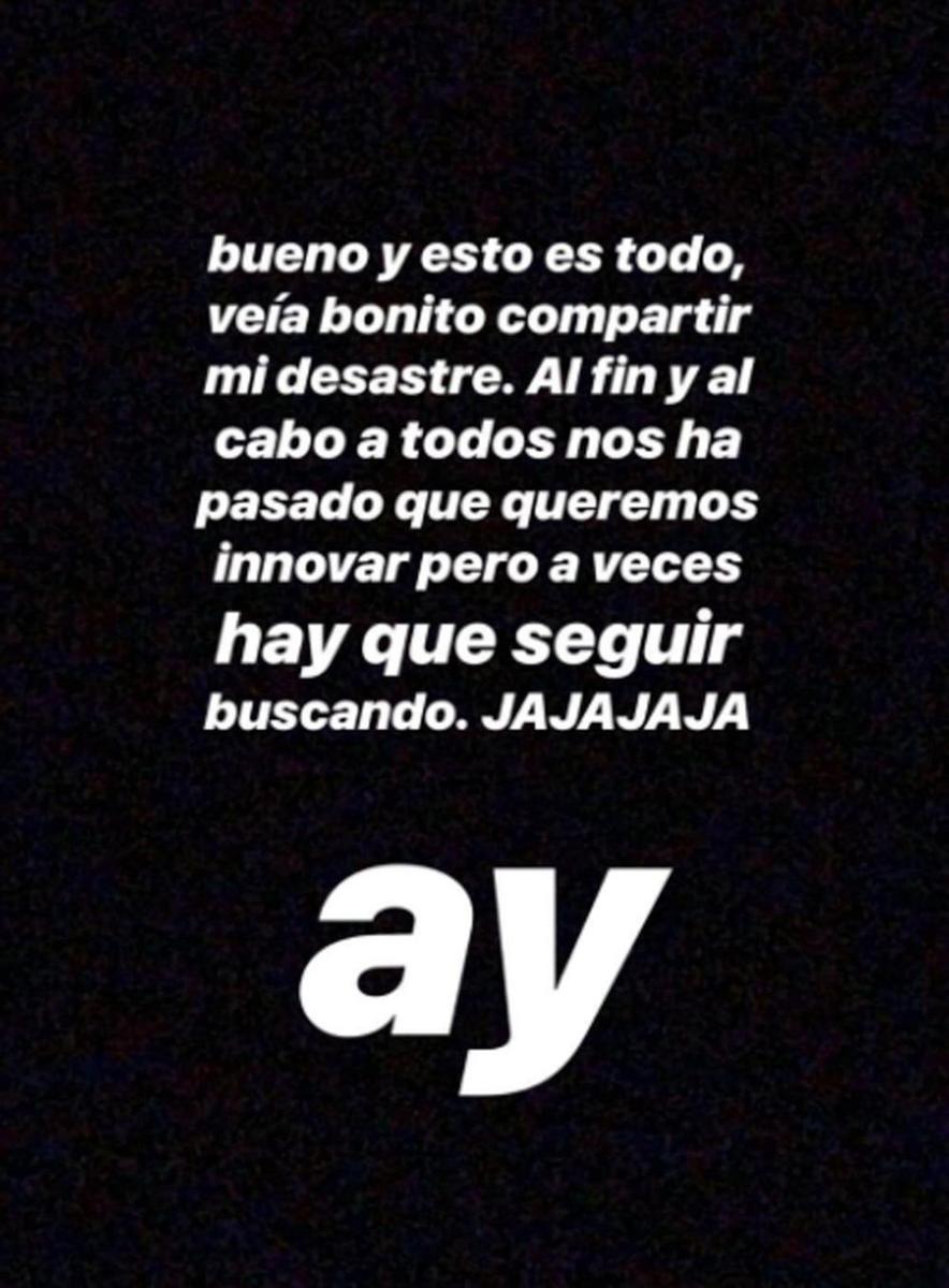 Aitana comparte con todos su desastre