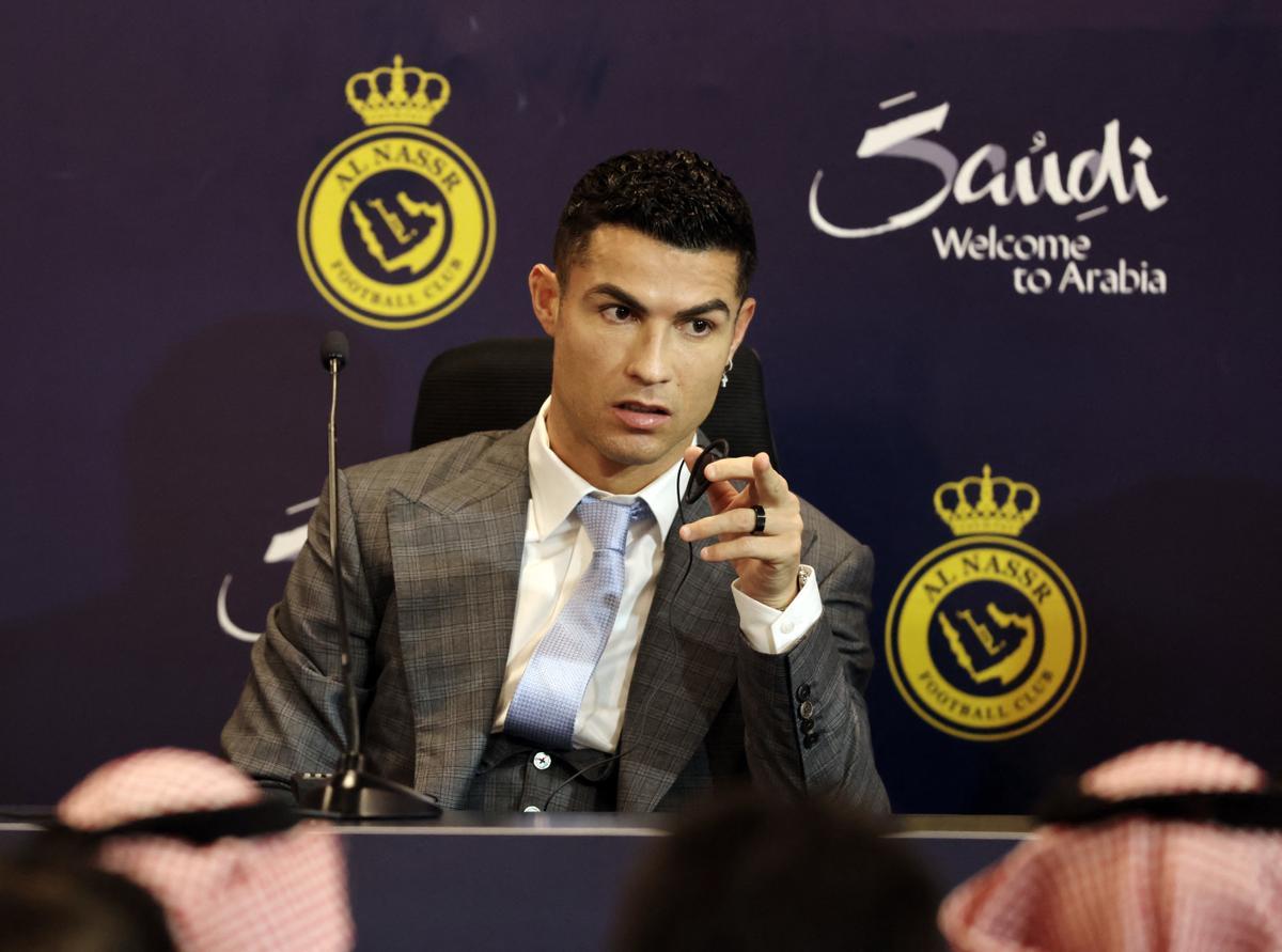 Cristiano Ronaldo, en su presentación con el Al Nassr.