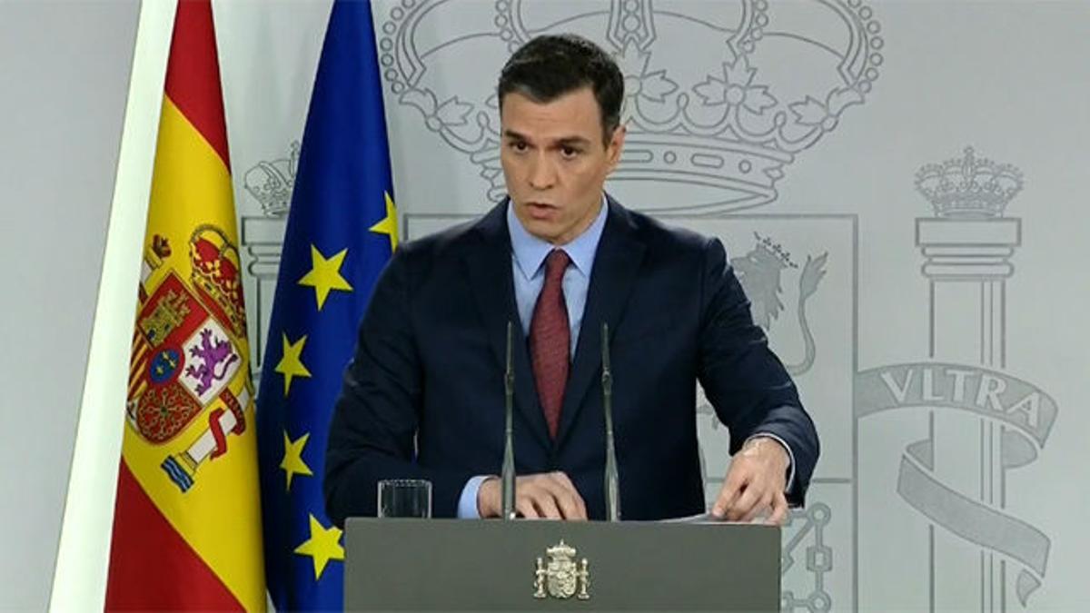 Pedro Sánchez anuncia cuatro bloques de medidas "contundentes" contra coronavirus