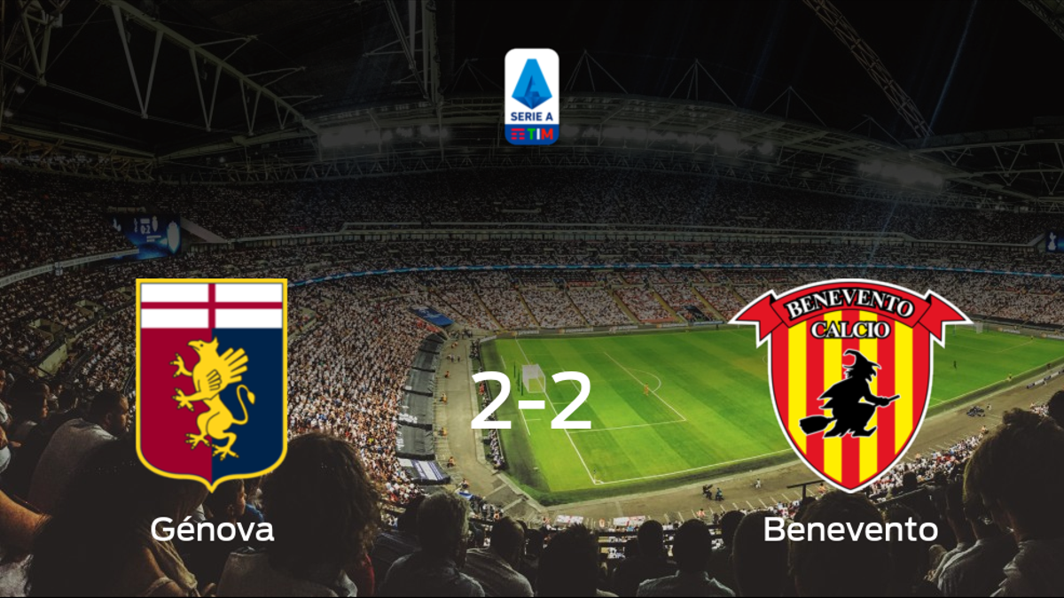 Empate a dos entre el Génova y el Benevento