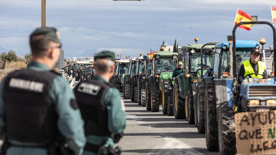Protesta de agricultores en la Vega Baja