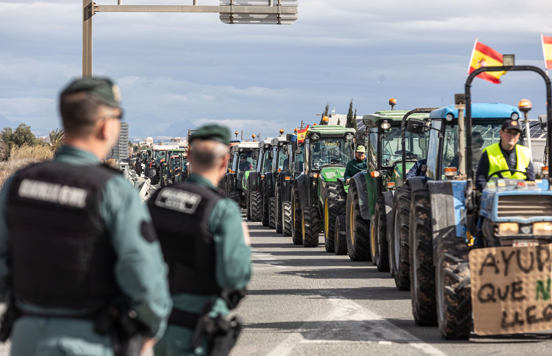 Protesta de agricultores en la vega Baja