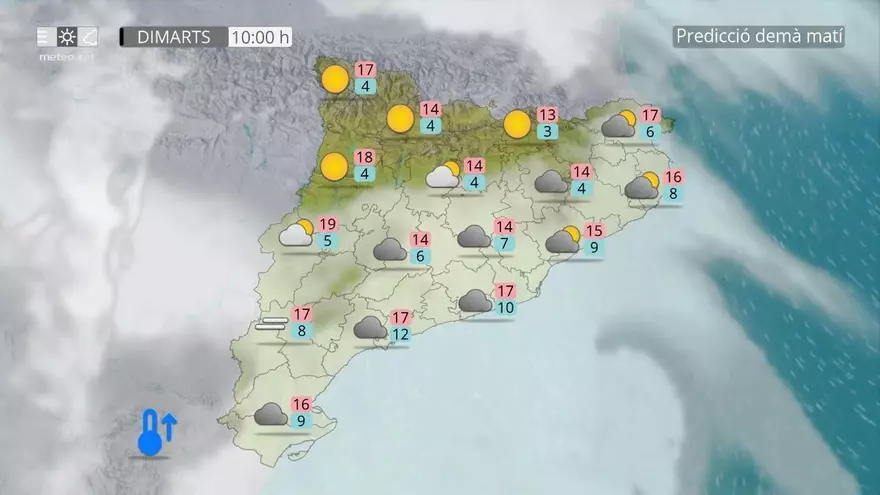 Núvols en un dimarts marcat pel descens de les temperatures màximes