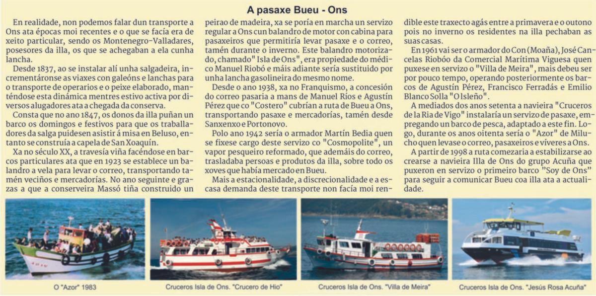 A evolución do transporte de ría (IX)