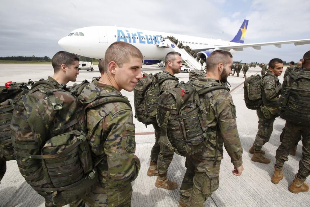 Salida de militares asturianos para Polonia