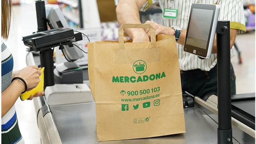 Las nuevas bolsas de papel de Mercadona.