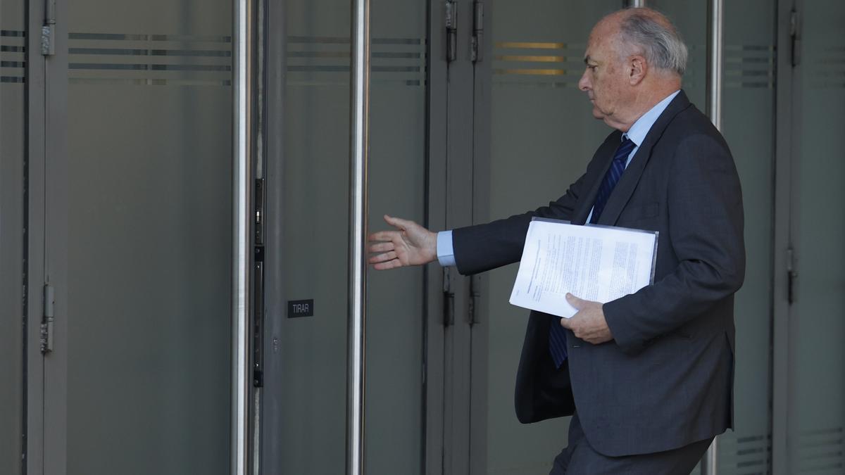 Llegada del juez Manuel García Castellón a la Audiencia Nacional.