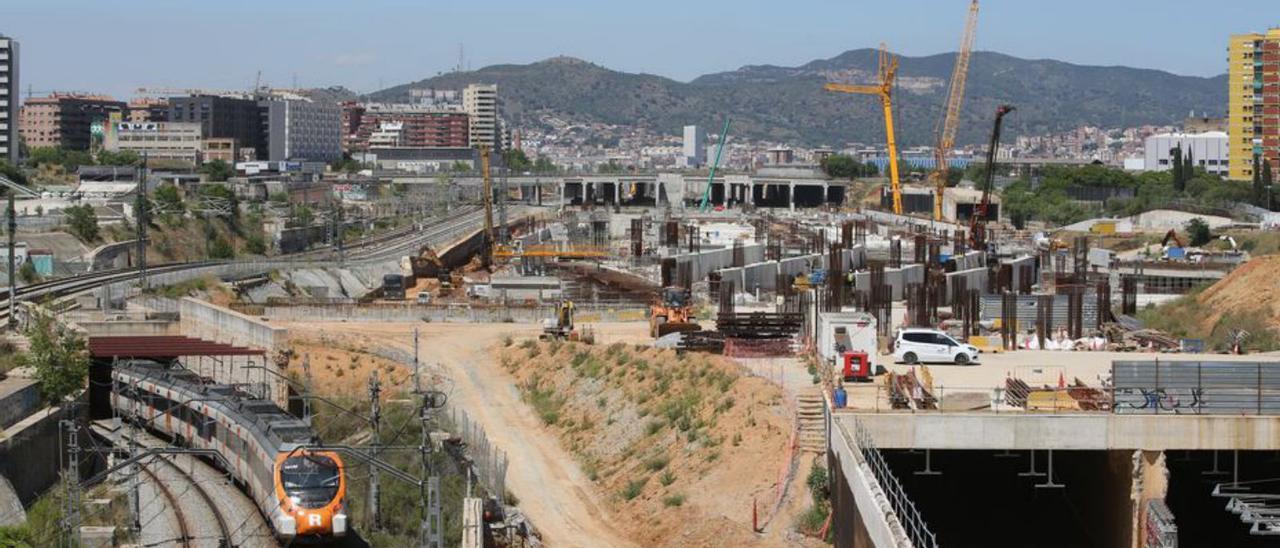 Estat de les obres a l’estació del TAV a La Sagrera ahir. | RICARD CUGAT