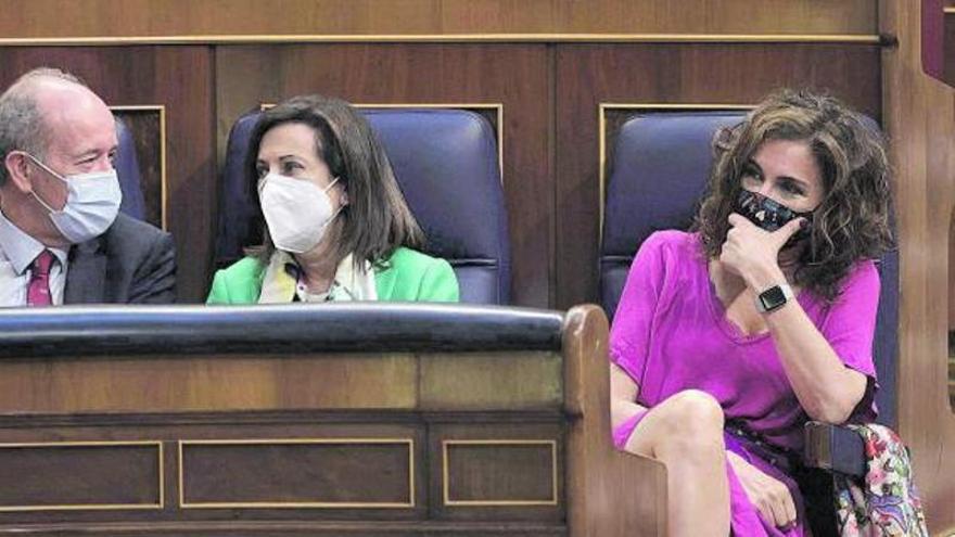 La ministra Montero en el pleno del Congreso del pasado miércoles.