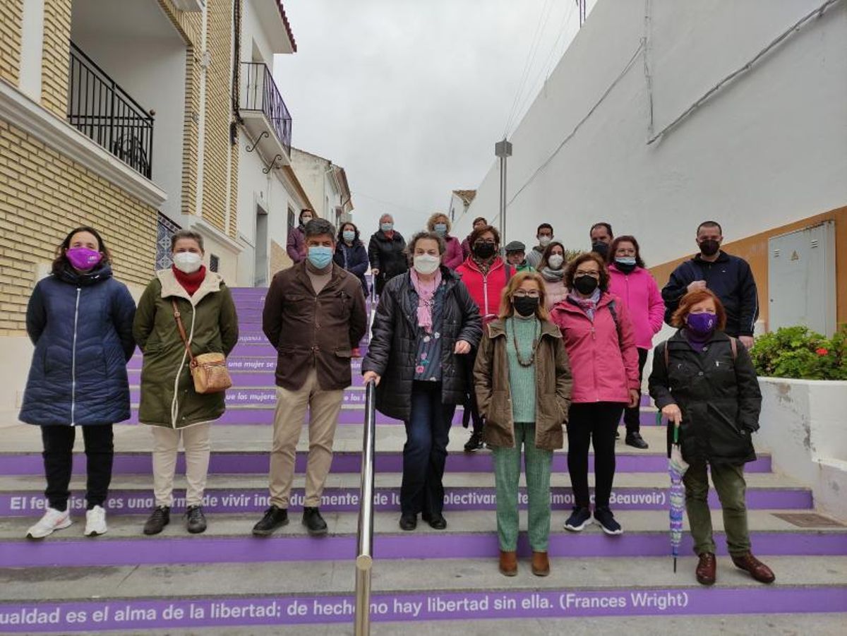Montilla 8 Inauguración de la Escalera de la Igualdad.