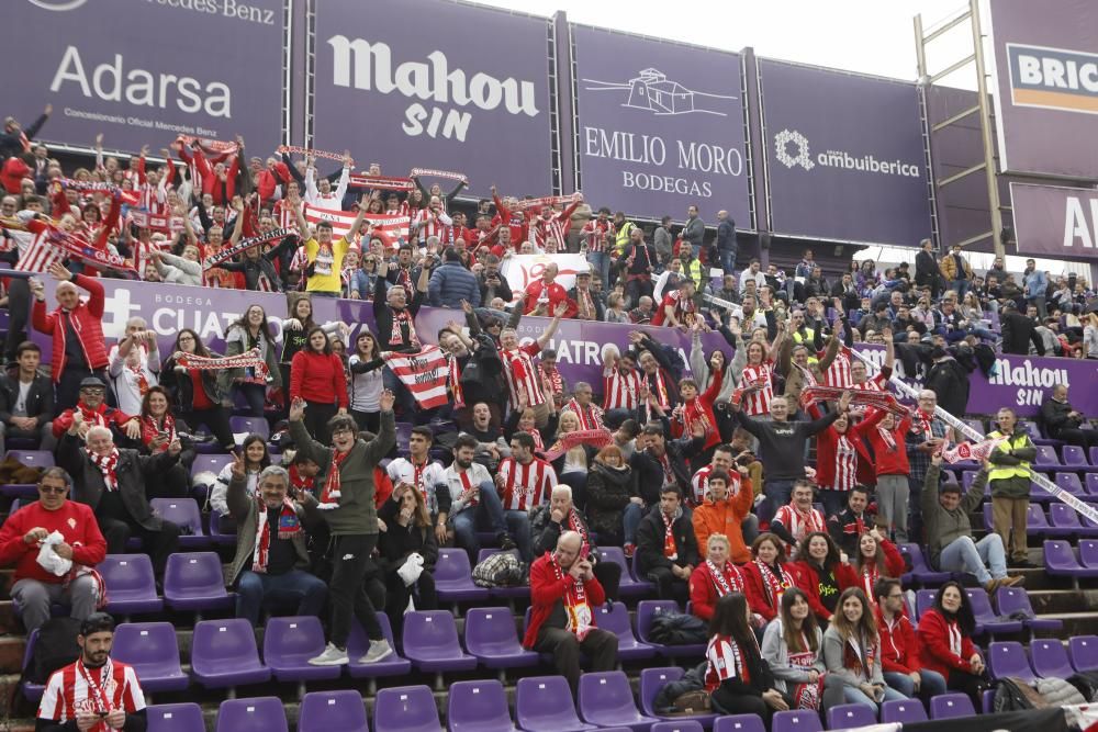 Así apoya La Mareona al Sporting en el José Zorrilla