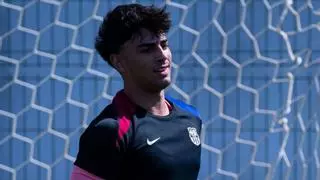 Novedad en la portería en el último entrenamiento del Barça