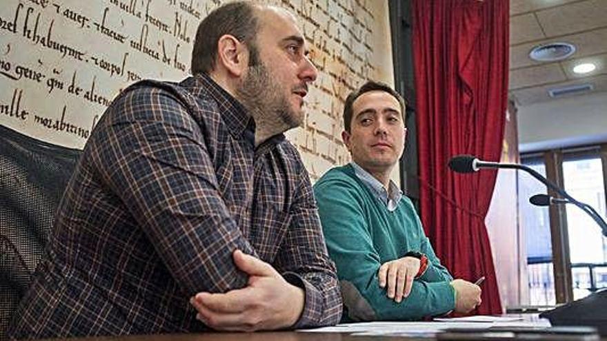 Joaquín García y Luciano Huerga durante la rueda de prensa.