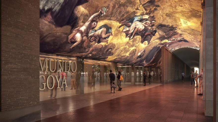 La Plaza del Pilar se prepara para acoger el nuevo Centro Goya