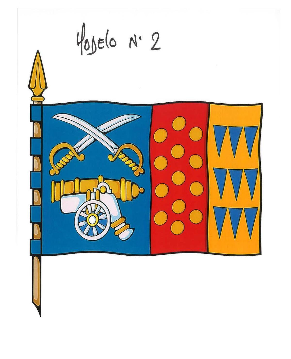 El segundo boceto de bandera de Gondomar.