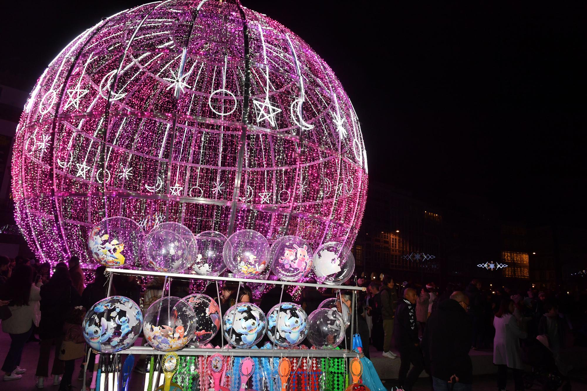 Encendido de las luces de Navidad en A Coruña