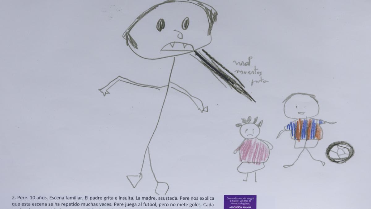 Exposición dibujos violencia machista: Esbozos infantiles de la violencia  vicaria