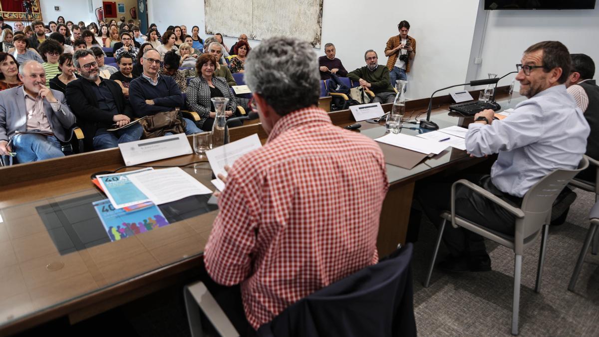 Un momento de la Jornada de Sociolingüística de Alcoy, este viernes.