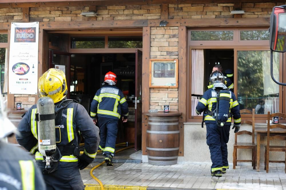 incendio en un restaurante de Arousa