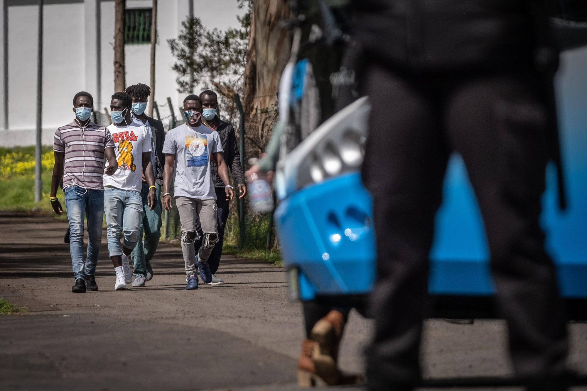 Llegada de migrantes a Las Canteras